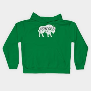 i just really like bison bulls ok Kids Hoodie